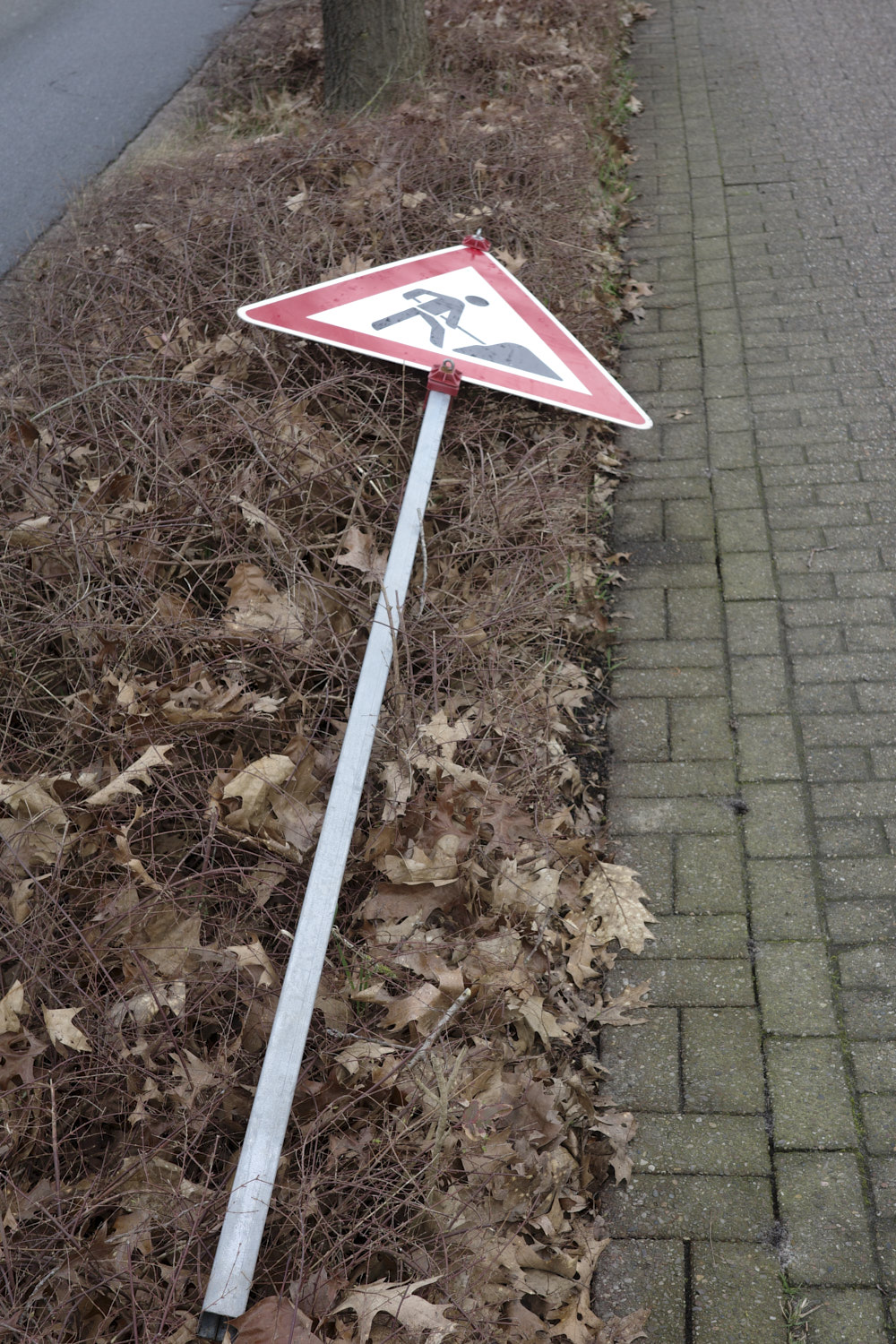 Schild nach der Baustelle